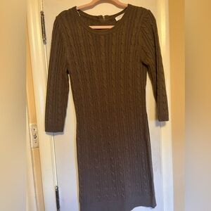 Forever 21 Essentials classic cable knit sweater dress